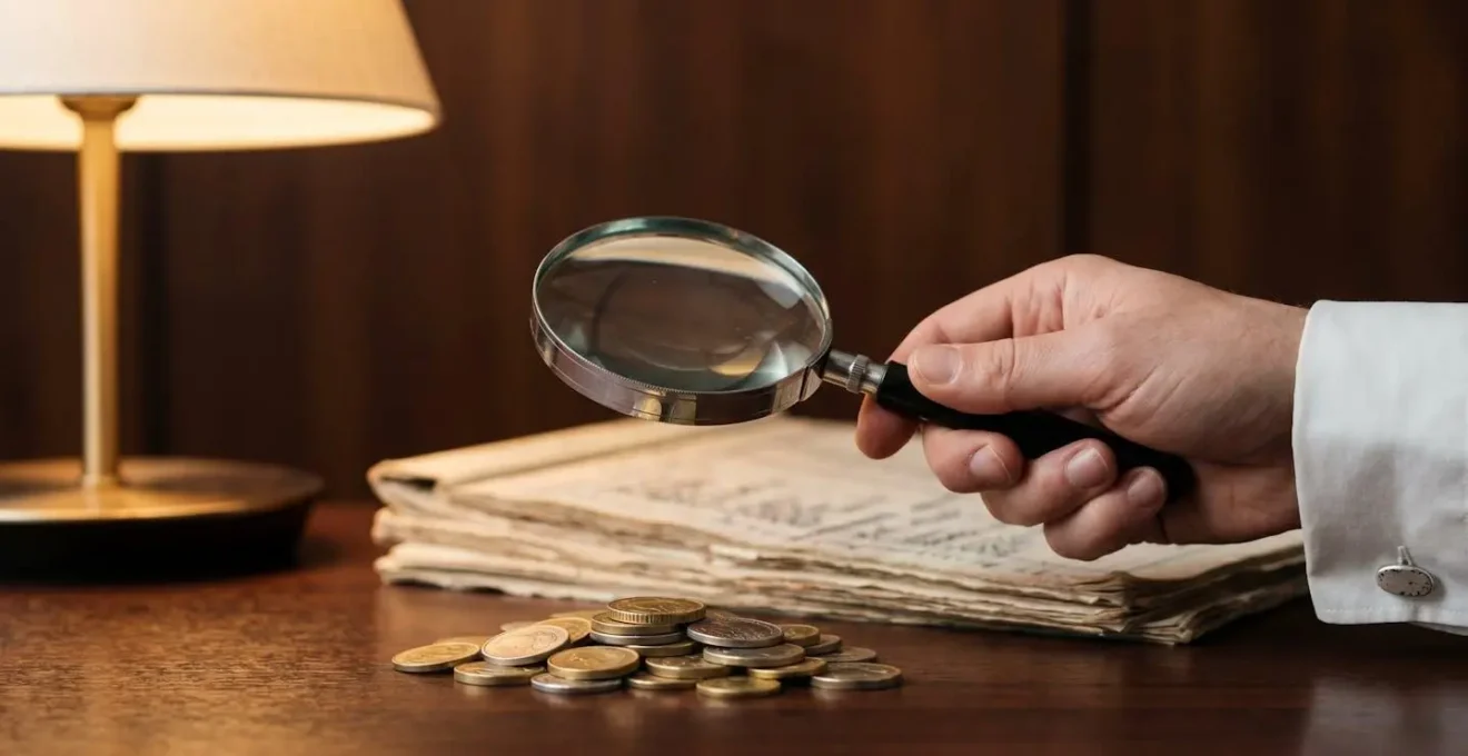 Dirigeant examinant à la loupe les indicateurs financiers de son entreprise pour identifier des leviers d'amélioration de marge