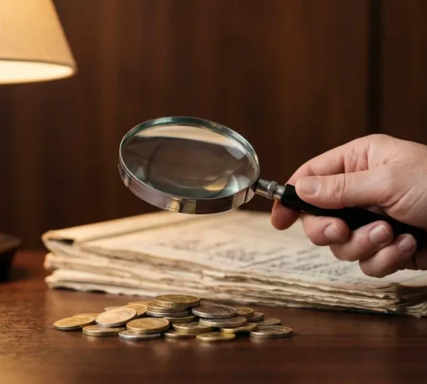 Dirigeant examinant à la loupe les indicateurs financiers de son entreprise pour identifier des leviers d'amélioration de marge